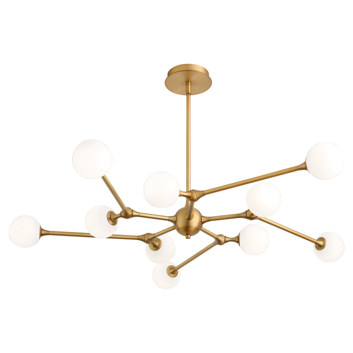 ORBE Ten Light 5CCT Chandelier - Brushed Brass