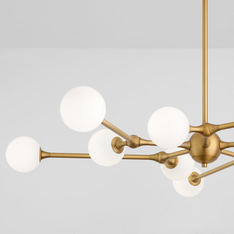 ORBE Ten Light 5CCT Chandelier - Brushed Brass