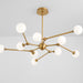 ORBE Ten Light 5CCT Chandelier - Brushed Brass