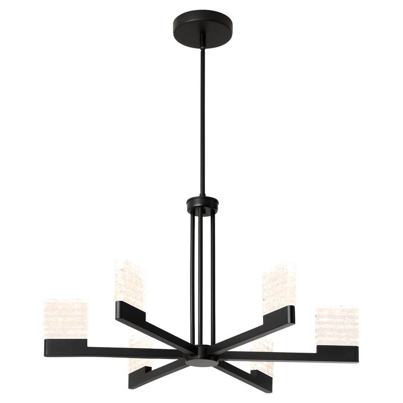 GAMMA 6 Light 5CCT LED Chandelier in Black
