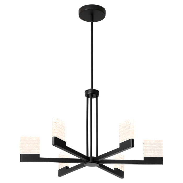 GAMMA 6 Light 5CCT LED Chandelier in Black