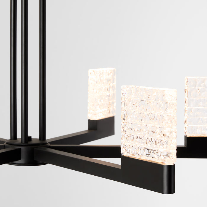 GAMMA 6 Light 5CCT LED Chandelier in Black