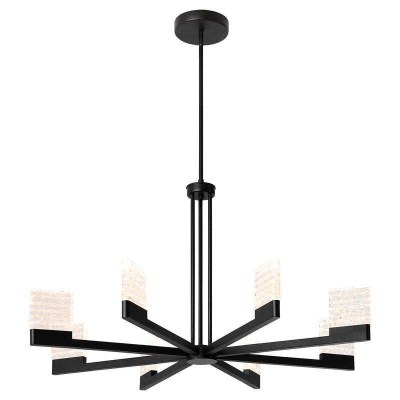 GAMMA 8 Light 5CCT LED Chandelier in Black