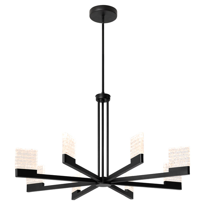 GAMMA 8 Light 5CCT LED Chandelier in Black