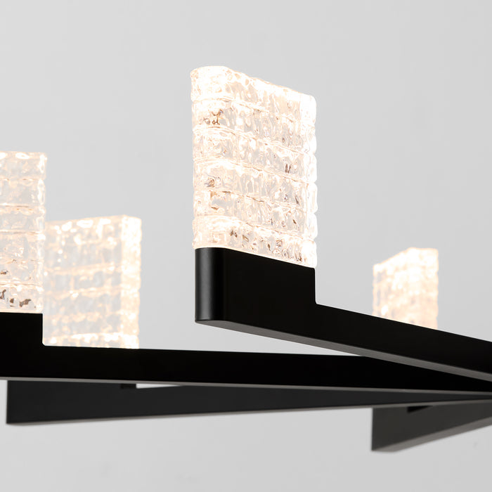 GAMMA 8 Light 5CCT LED Chandelier in Black