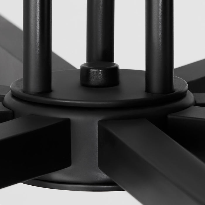 GAMMA 8 Light 5CCT LED Chandelier in Black
