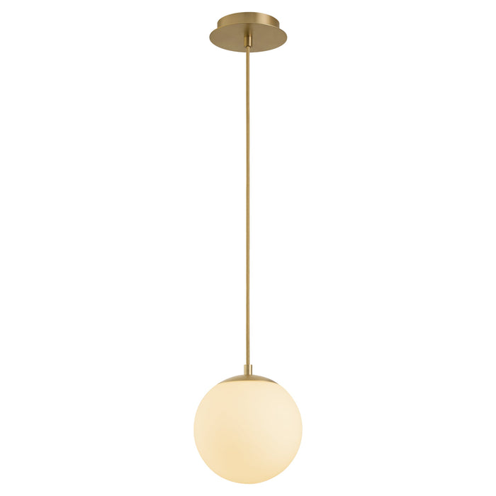 Luna 8" Pendant - Aged Brass