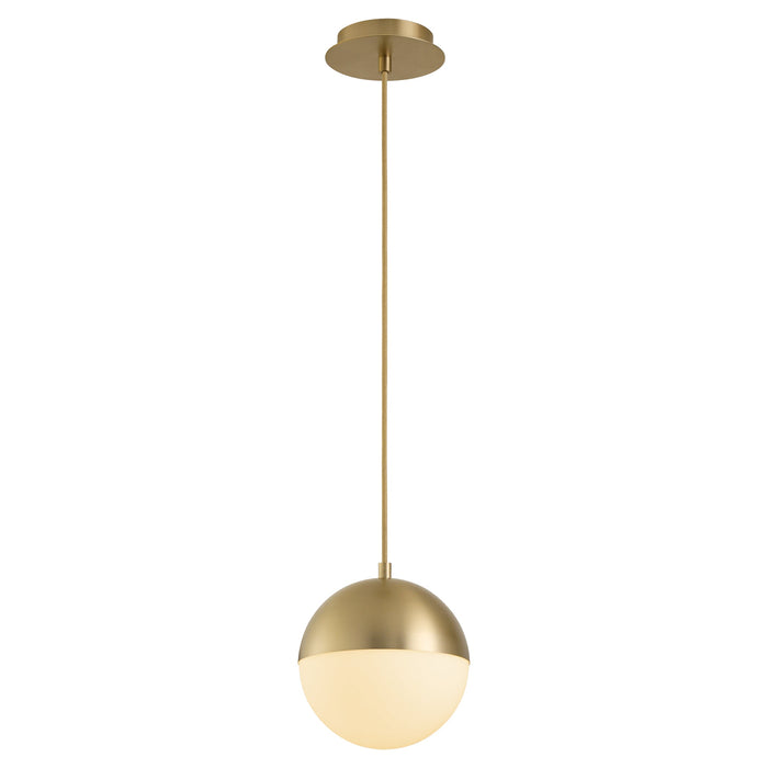 Luna 8" Pendant - Aged Brass