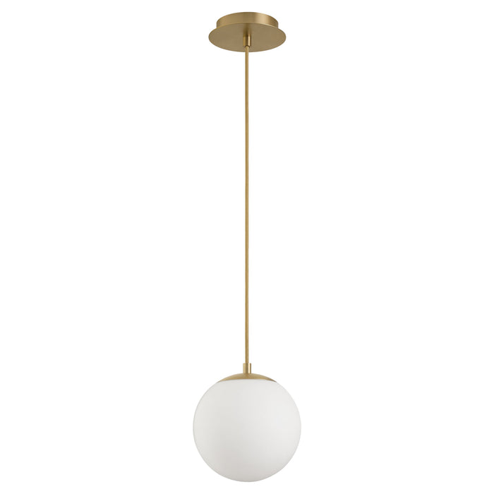 Luna 8" Pendant - Aged Brass