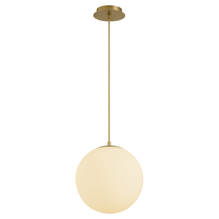 Luna 12" Pendant - Aged Brass