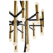Quorum Home Oxygen - 3-685-1540 - LED Chandelier - Black W/ Aged Brass