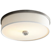 Quorum Home Oxygen - 3-694-24 - LED Ceiling Mount - Satin Nickel W/ White Grass
