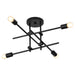MIKA Four Light SEMI-FLUSH - Black