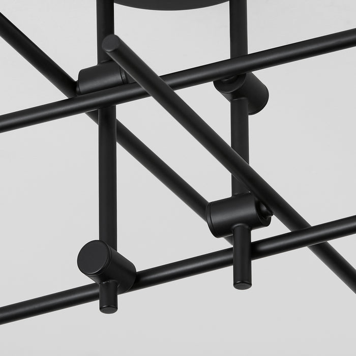 MIKA Four Light SEMI-FLUSH - Black