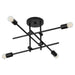 MIKA Four Light SEMI-FLUSH - Black
