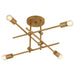 MIKA Four Light SEMI-FLUSH - Brushed Brass