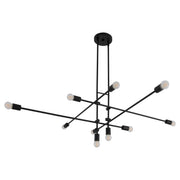 MIKA Ten Light Chandelier - Black