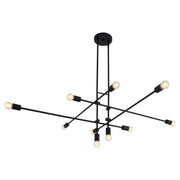 MIKA Ten Light Chandelier - Black