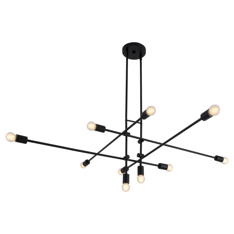 MIKA Ten Light Chandelier - Black