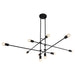 MIKA Ten Light Chandelier - Black