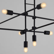 MIKA Ten Light Chandelier - Black
