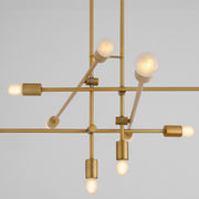 MIKA Ten Light Chandelier - Brushed Brass