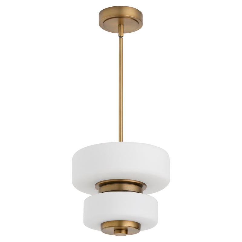 FAVO 12" 5CCT Pendant in Brushed Brass