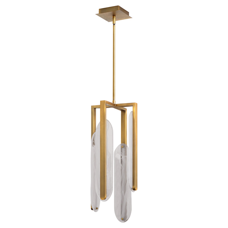 AVIAN 4 Light 5 CCT Pendant in Brushed Brass