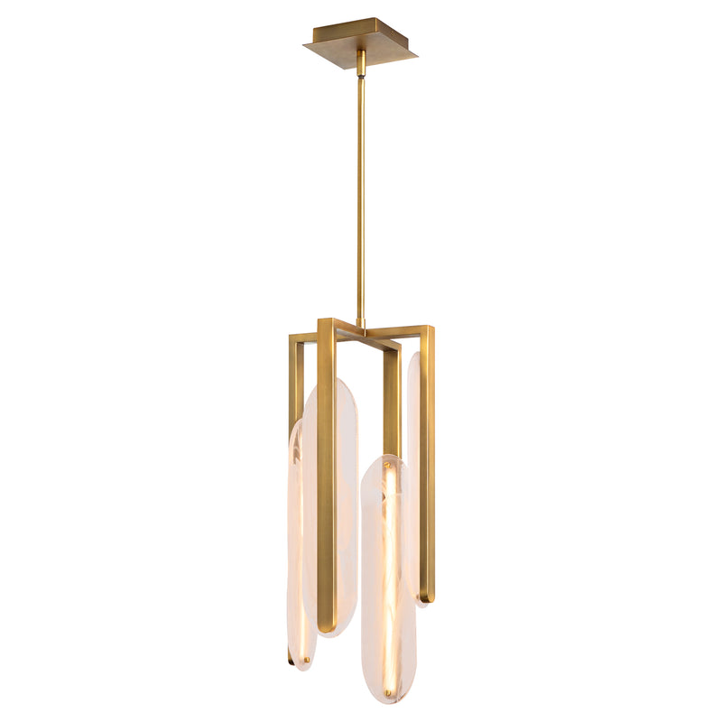 AVIAN 4 Light 5 CCT Pendant in Brushed Brass