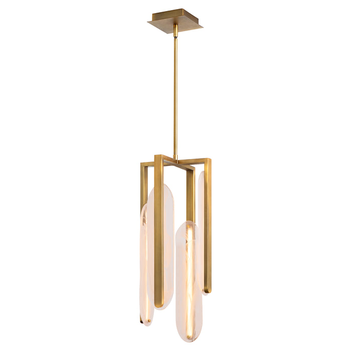 AVIAN 4 Light 5 CCT Pendant in Brushed Brass