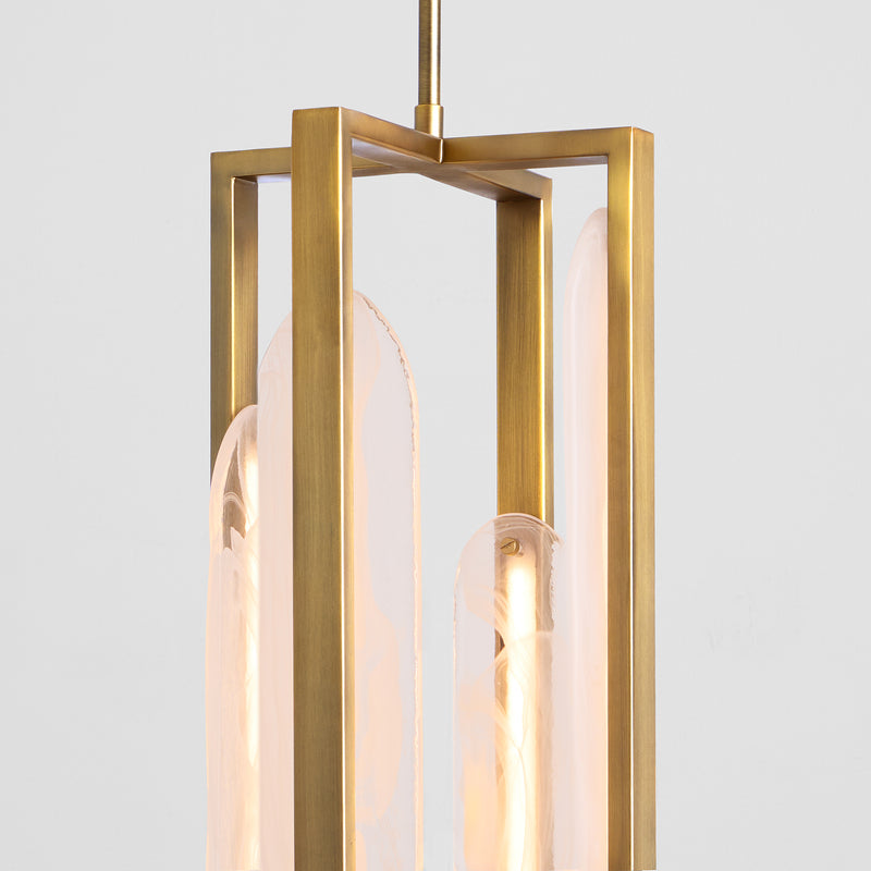 AVIAN 4 Light 5 CCT Pendant in Brushed Brass