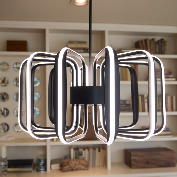 ROTO Twelve Light 5CCT Pendant - Black