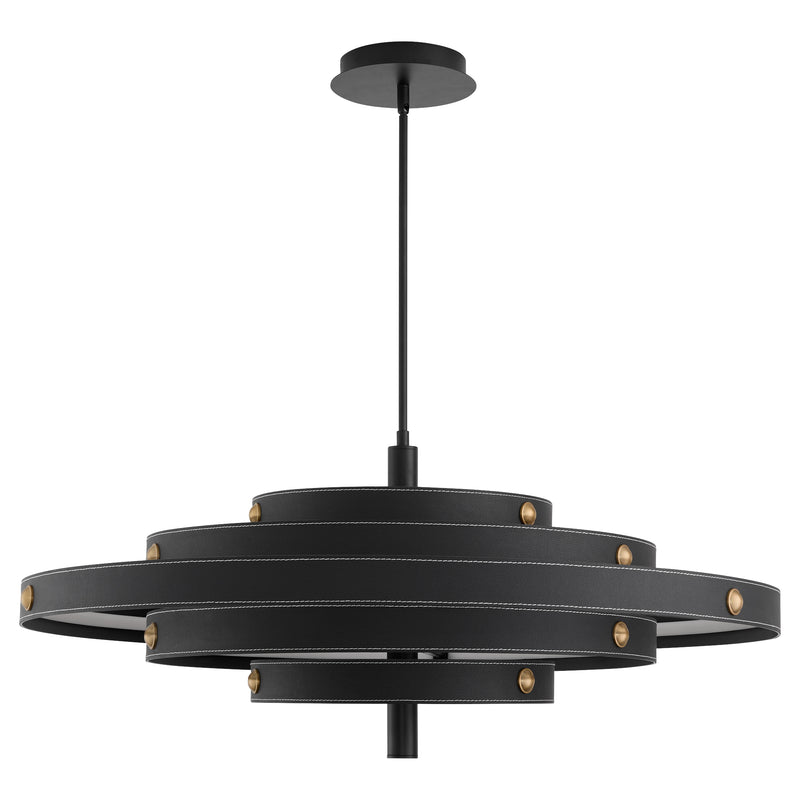 BOREALIS 36" Leather Pendant - Black