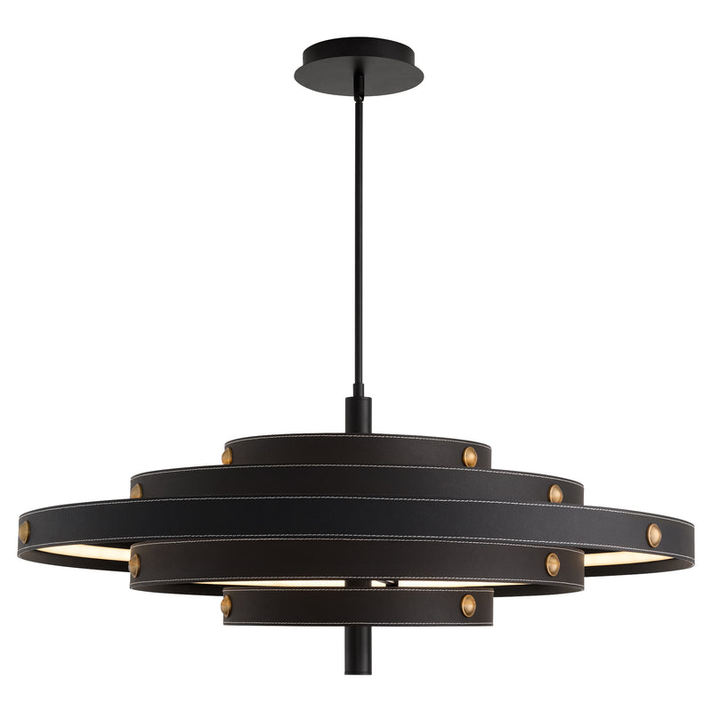 BOREALIS 36" Leather Pendant - Black