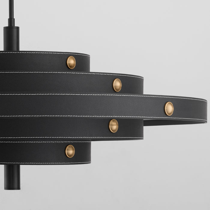 BOREALIS 36" Leather Pendant - Black
