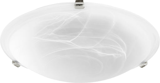 Quorum Home Quorum - 3000-16-62 - Three Light Ceiling Mount - Polished Nickel w/ Faux Alabaster