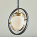 Quorum Home Quorum - 306-6980 - One Light Pendant - Textured Black w/ Aged Brass