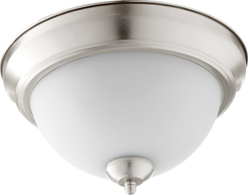 Quorum Home Quorum - 3063-11-65 - Two Light Ceiling Mount - Satin Nickel w/ Satin Opal