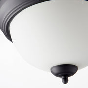 Quorum Home Quorum - 3063-11-69 - Two Light Ceiling Mount - Textured Black w/ Satin Opal
