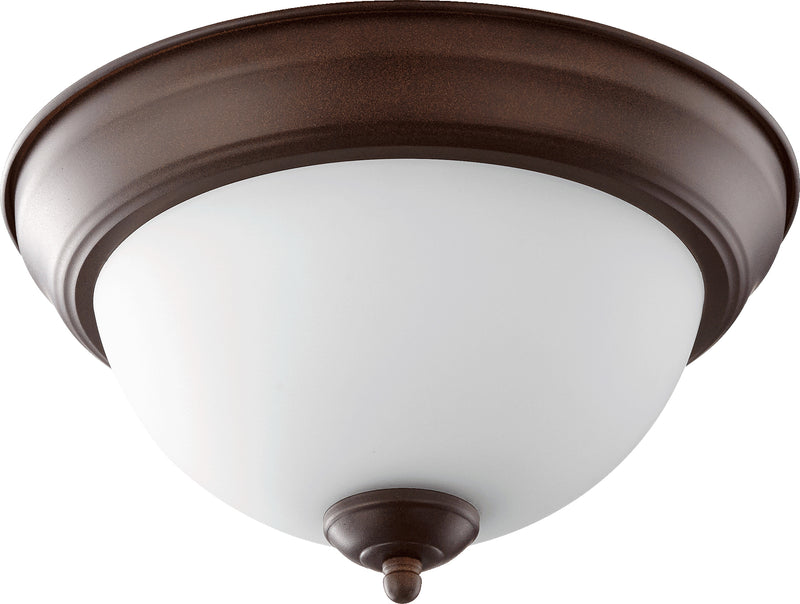Quorum Home Quorum - 3063-11-86 - Two Light Ceiling Mount - Oiled Bronze w/ Satin Opal