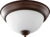 Quorum Home Quorum - 3063-11-86 - Two Light Ceiling Mount - Oiled Bronze w/ Satin Opal
