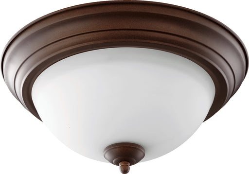 Quorum Home Quorum - 3063-13-86 - Two Light Ceiling Mount - Oiled Bronze w/ Satin Opal