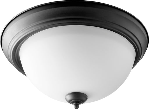 Quorum Home Quorum - 3063-15-69 - Three Light Ceiling Mount - Textured Black w/ Satin Opal