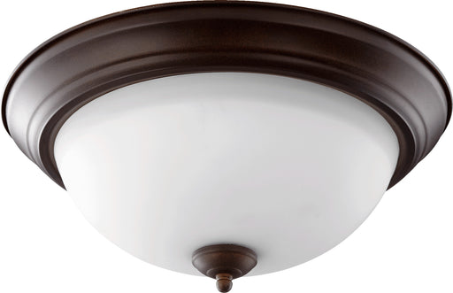 Quorum Home Quorum - 3063-15-86 - Three Light Ceiling Mount - Oiled Bronze w/ Satin Opal