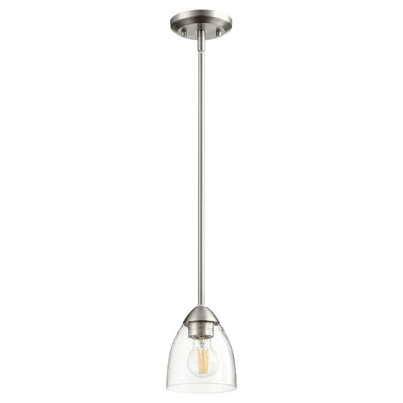 Quorum Home Quorum - 3069-265 - One Light Pendant - Satin Nickel w/ Clear/Seeded