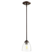 Quorum Home Quorum - 3069-286 - One Light Pendant - Oiled Bronze w/ Clear/Seeded