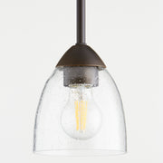 Quorum Home Quorum - 3069-286 - One Light Pendant - Oiled Bronze w/ Clear/Seeded