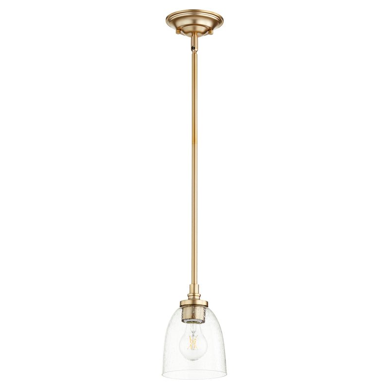 Quorum Home Quorum - 3122-280 - One Light Pendant - Aged Brass w/ Clear/Seeded