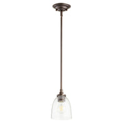 Quorum Home Quorum - 3122-286 - One Light Pendant - Oiled Bronze w/ Clear/Seeded
