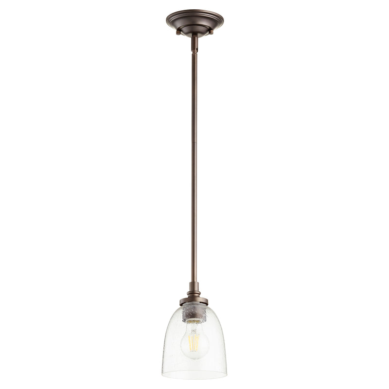 Quorum Home Quorum - 3122-286 - One Light Pendant - Oiled Bronze w/ Clear/Seeded